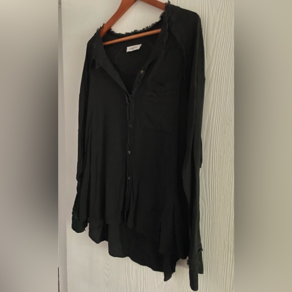 Carly Jean Los Angeles Black Alice Boho Blouse Size XS - Picture 2 of 8